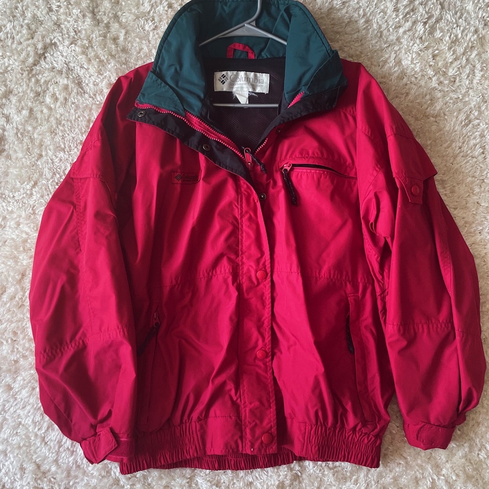 90s Columbia Pink/Red Windbreaker